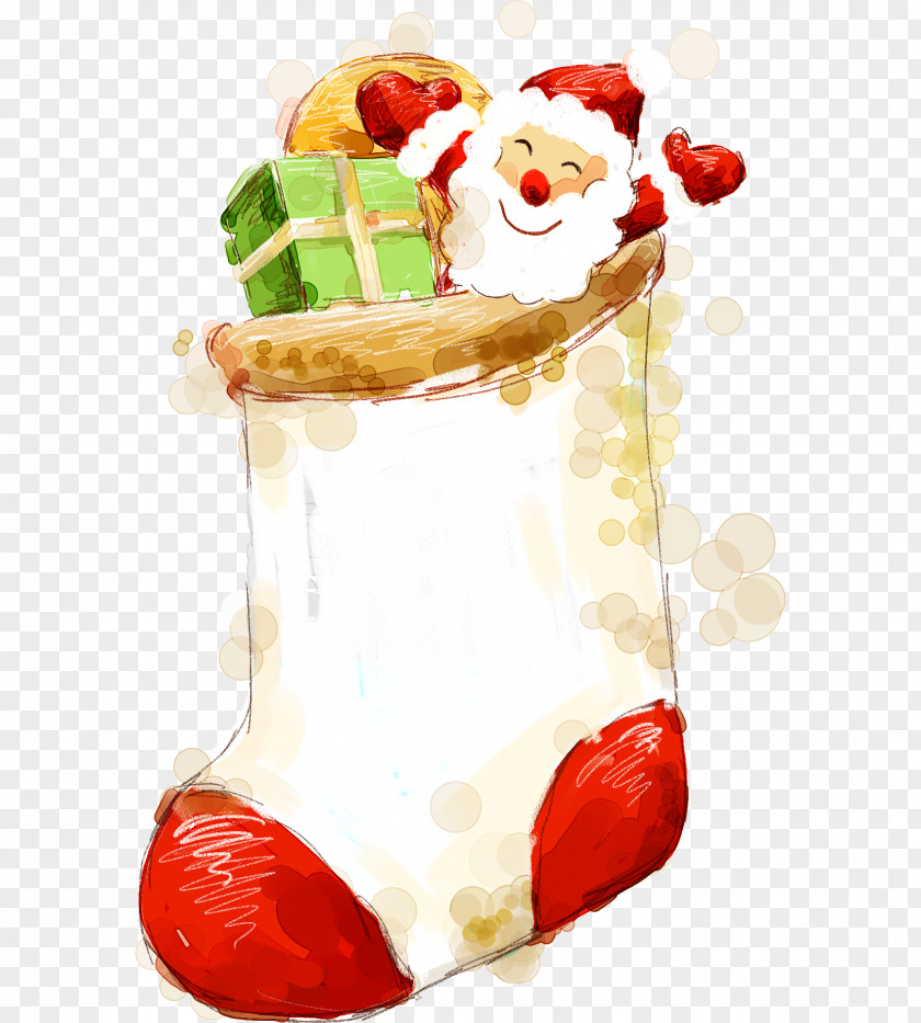 Creative Christmas Stockings Santa Claus Clip Art PNG