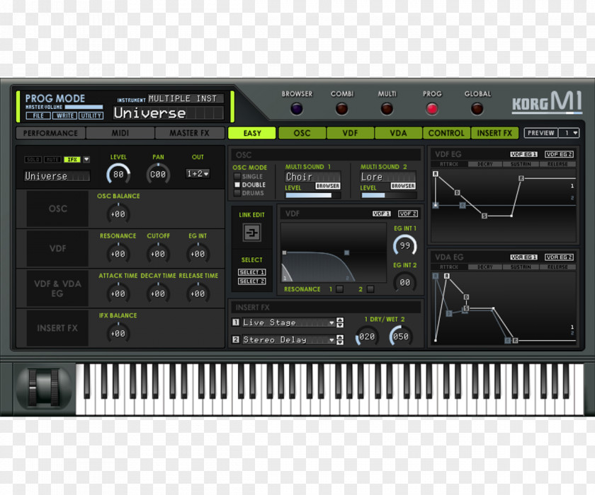Korg M1 Sound Synthesizers Virtual Studio Technology Computer Software Synthesizer PNG