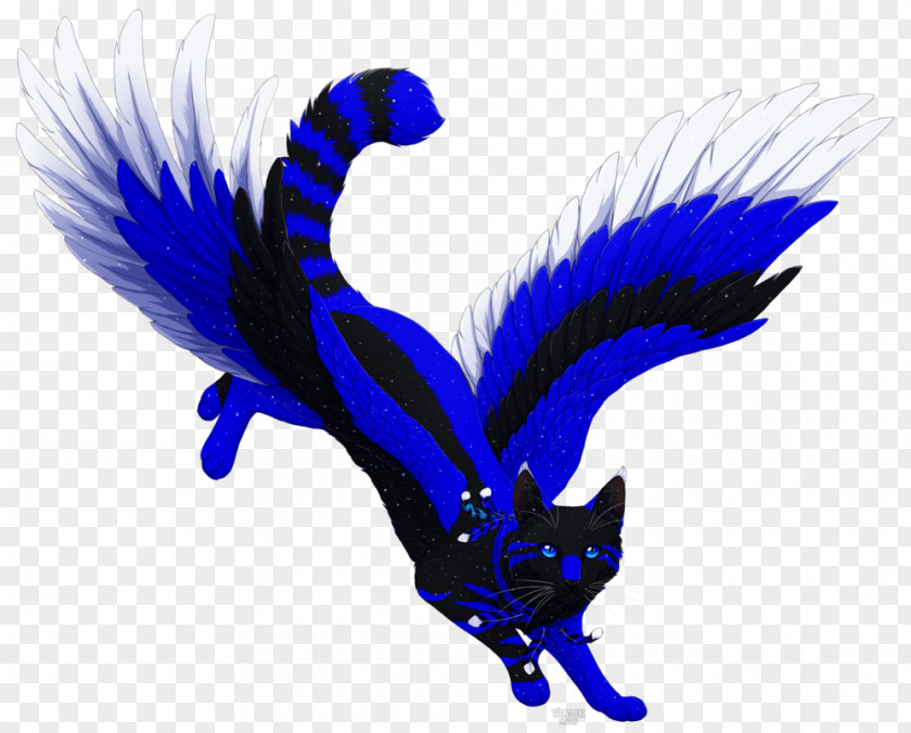 Mystic DeviantArt Cat Digital Art Feather Cobalt Blue PNG
