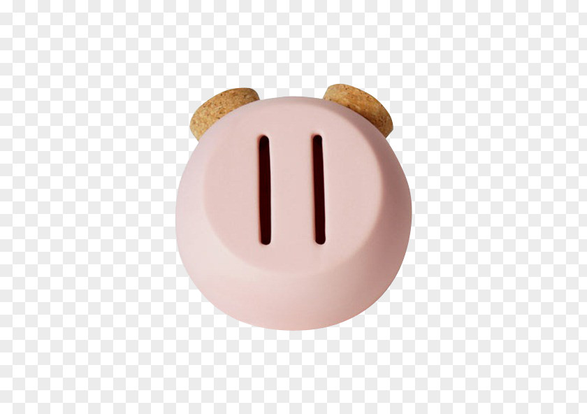 Pink Pig Nose Style Piggy Bank Illustration PNG