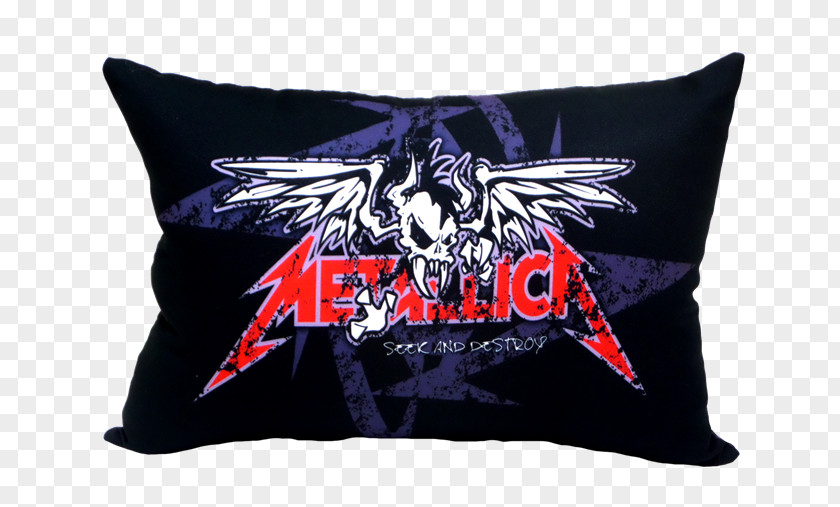 T-shirt Printed Cushion Metallica Throw Pillows PNG