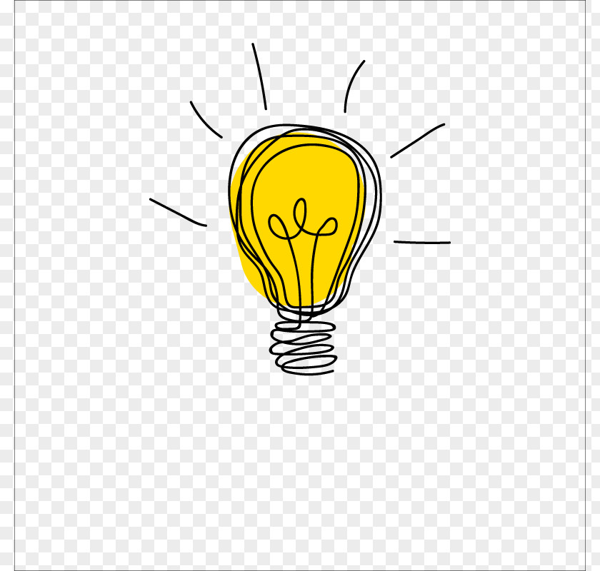 Vector Bulb Idea Drawing Icon PNG