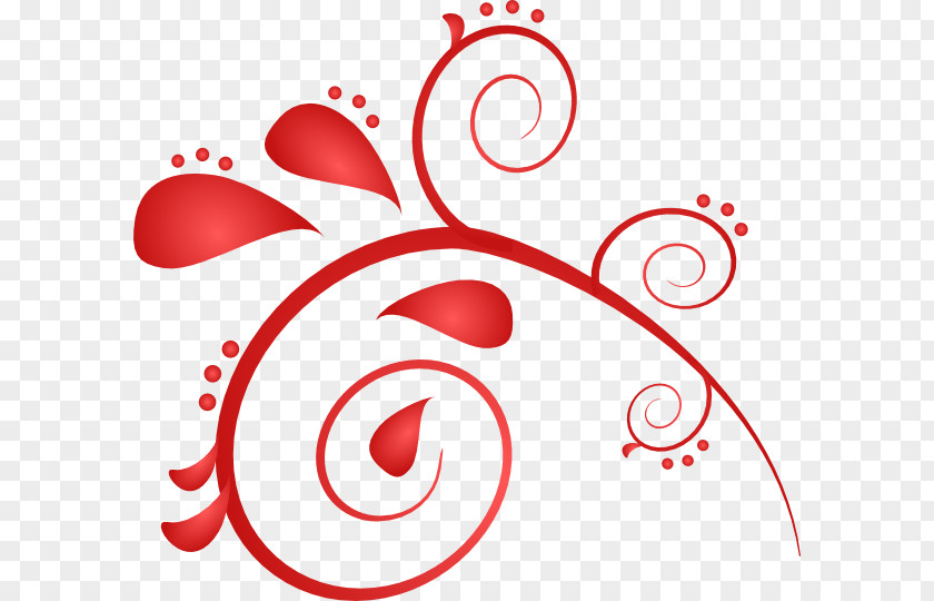 Christmas Swirl Cliparts Red Clip Art PNG