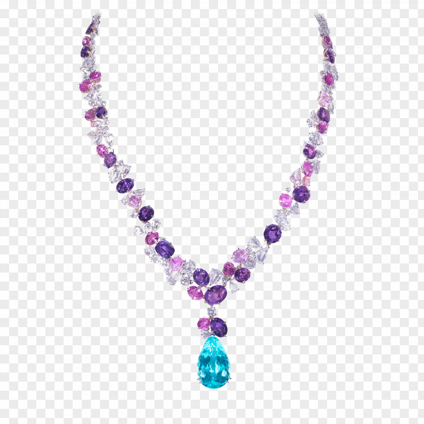 Necklace Jewellery Purple Amethyst Tourmaline PNG