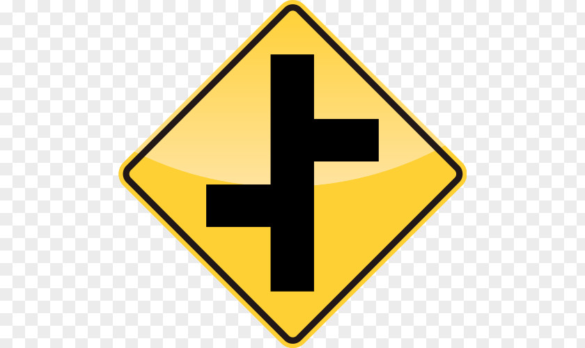 Road Traffic Sign Warning Intersection PNG