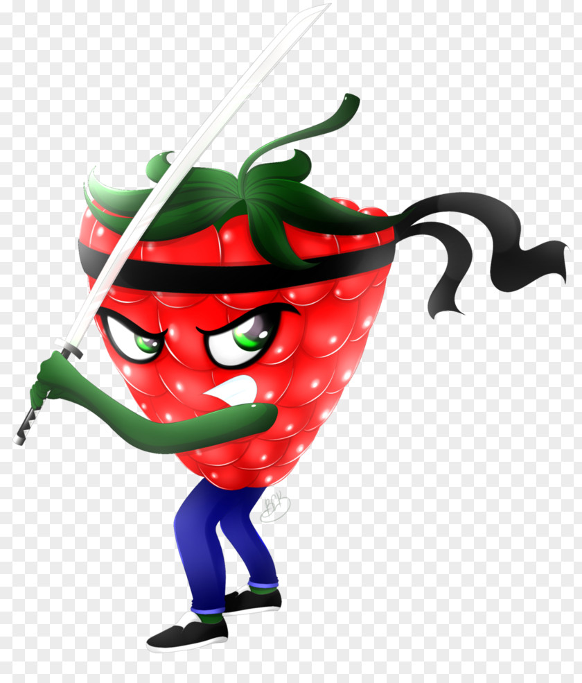 Strawberry Character Figurine PNG