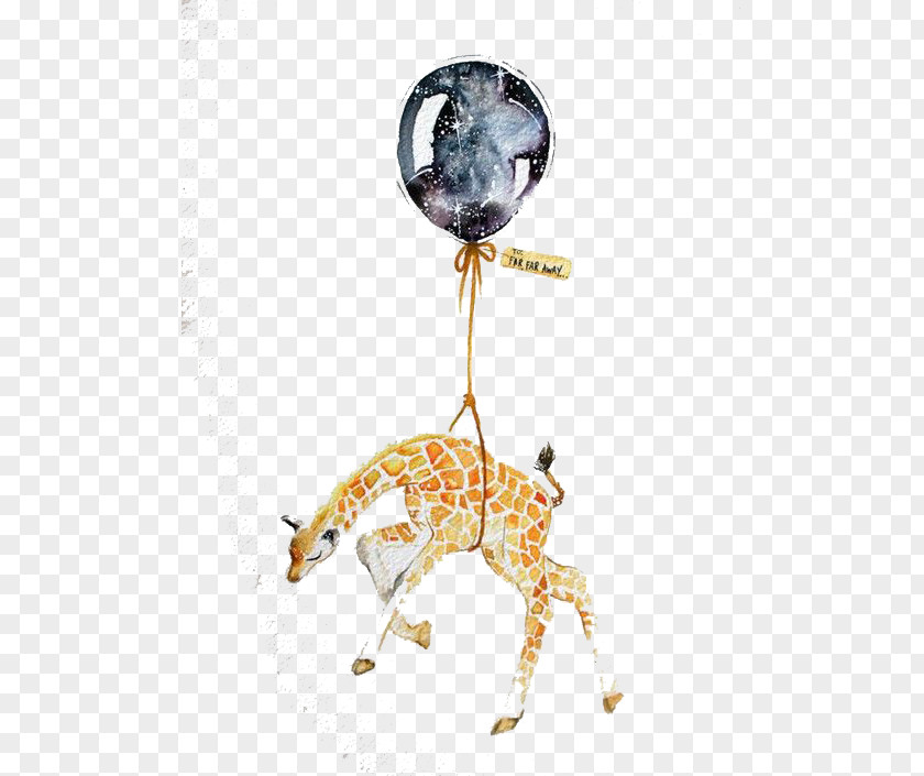 Watercolor Giraffe Drawing Painting Art Illustration PNG