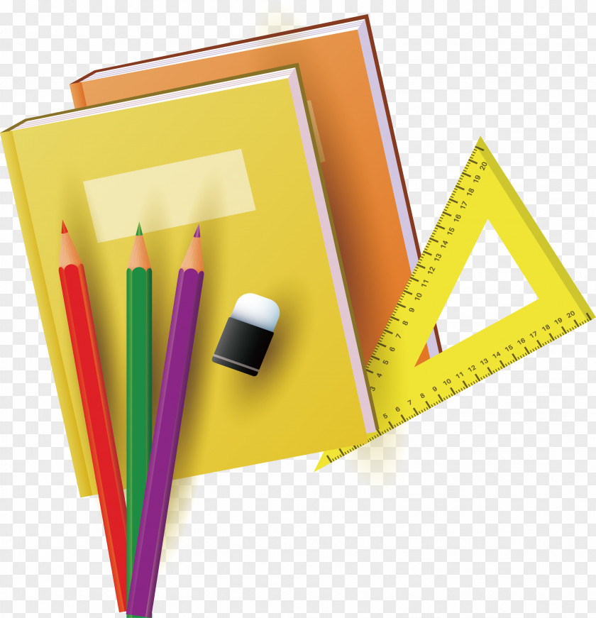 Yellow Triangle Book Poster PNG