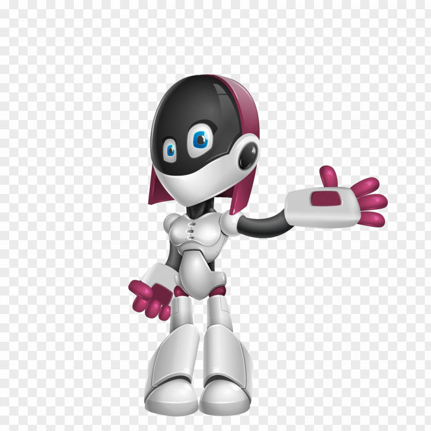 Cartoon Robots Welcome Gestures Robot Drawing PNG