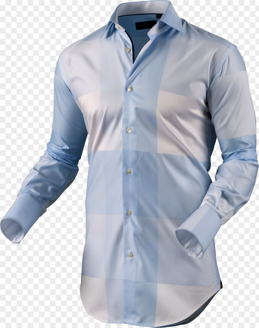 Low Collar Dress Shirt Blue T-shirt Poplin PNG