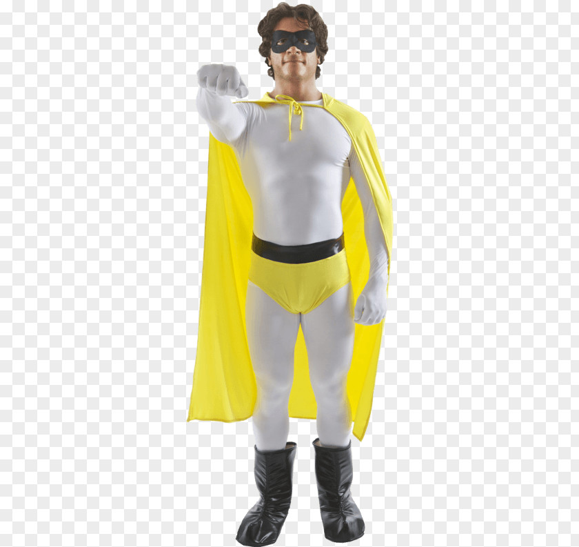 Suit Costume Superhero Yellow White Blue PNG