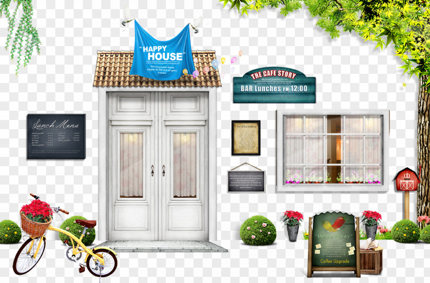 Bicycles And Housing Construction House Illustration PNG