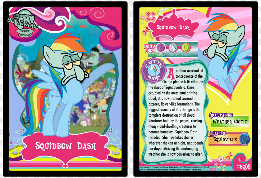DOMINÓ Squidward Tentacles Rarity Rainbow Dash Pinkie Pie Patrick Star PNG