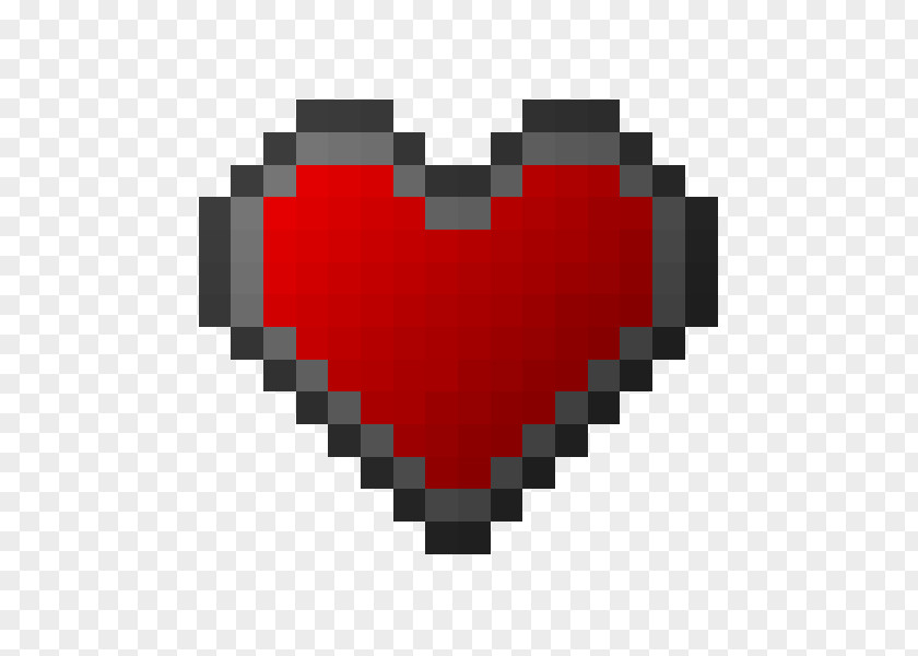 Half A Heart Minecraft 8bit Chiptune Pixel Vector Graphics PNG