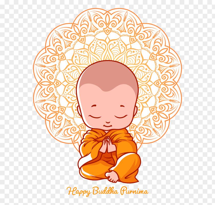 Buddhism Children's Cartoon Character Illustration Bhikkhu Monk PNG