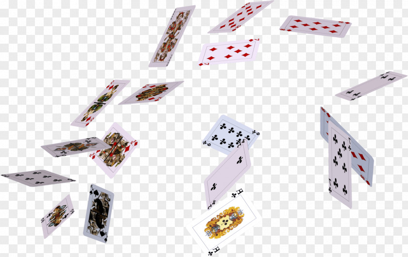 Flying Cards Game Pattern PNG