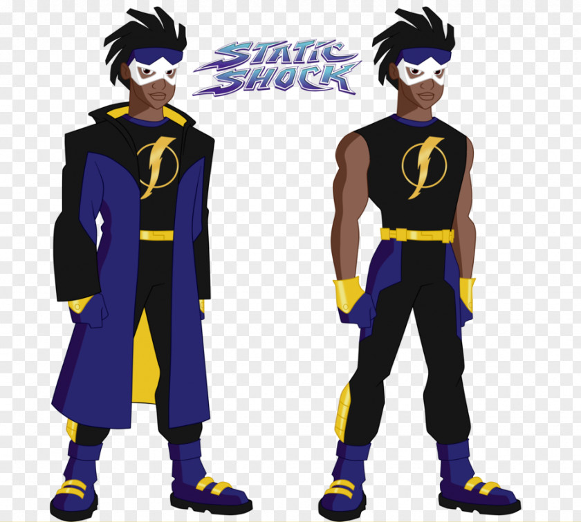 Shock Static DC Comics Animated Universe Cosplay Art PNG