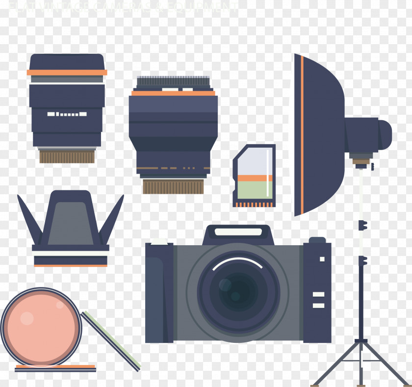Vector Hand-painted Camera Photography Download PNG