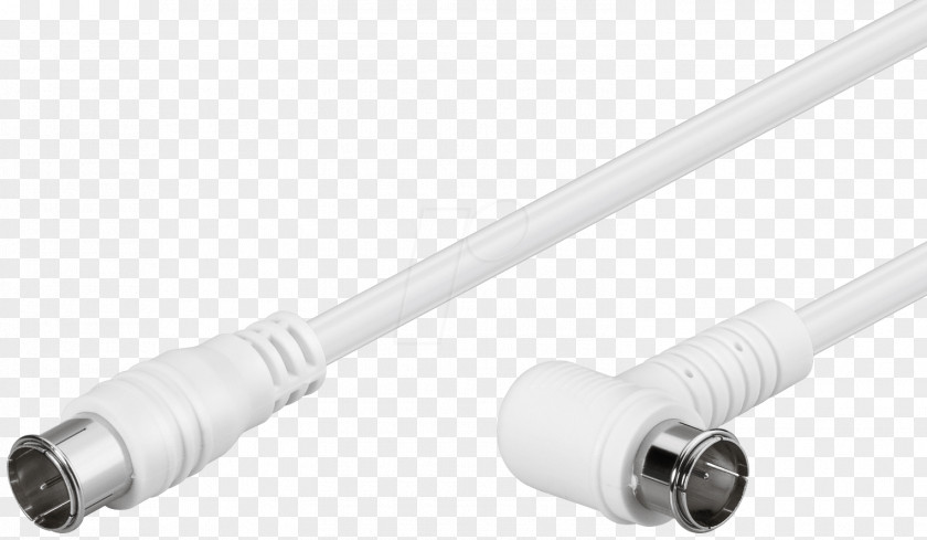 F Connector Coaxial Cable Electrical Goobay SAT Connection White Male -F PNG