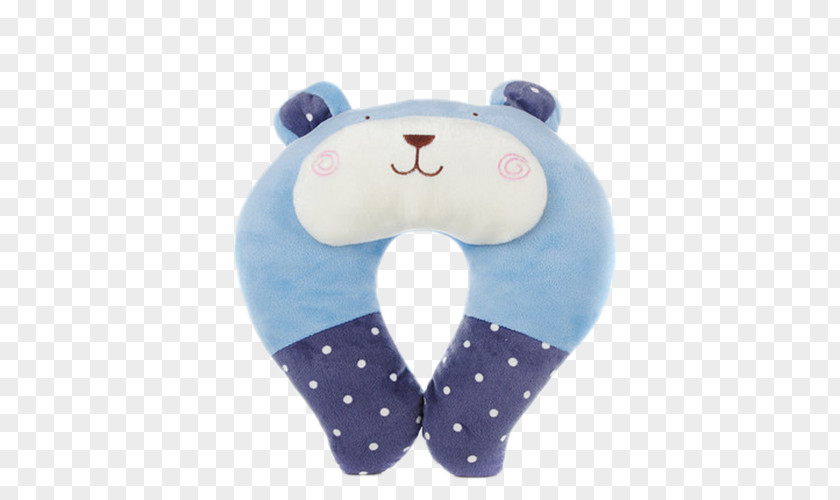 Blue Cartoon Bear U-pillow Pillow Neck Sleep Tmall Memory Foam PNG