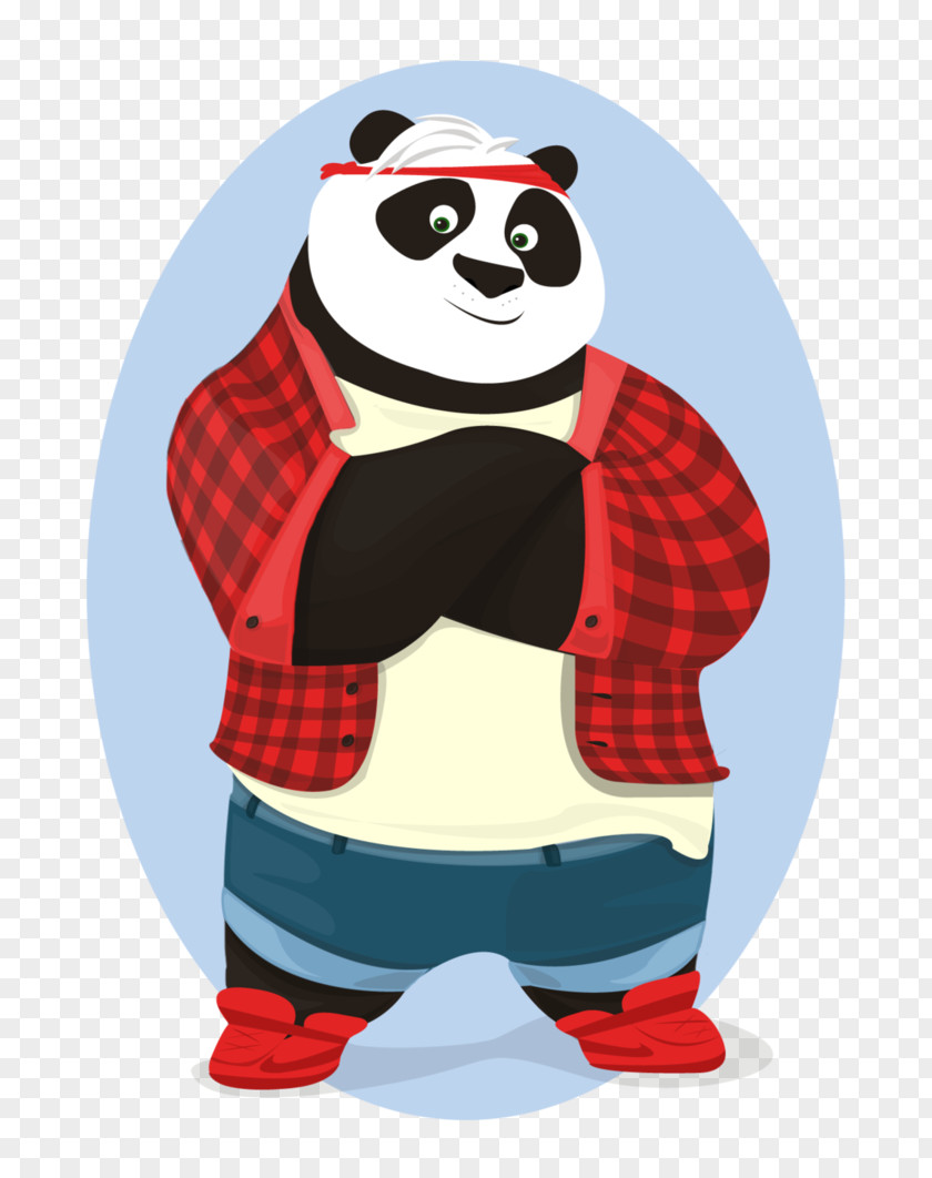 Kong Fu Panda Illustration Clip Art Santa Claus (M) Pattern RED.M PNG