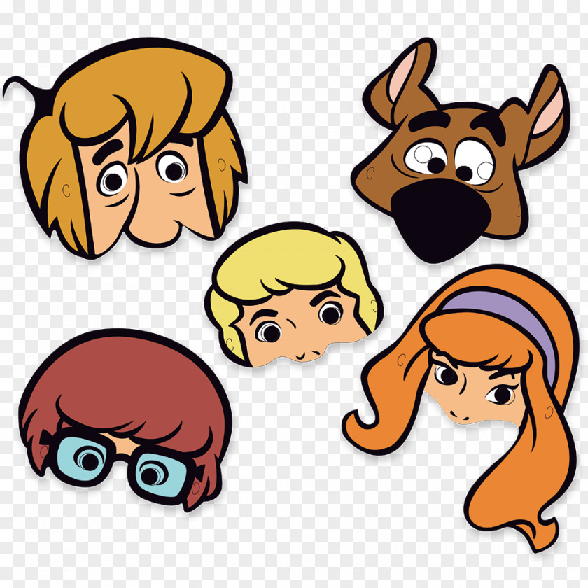 Mask Paper Scooby-Doo Party PNG