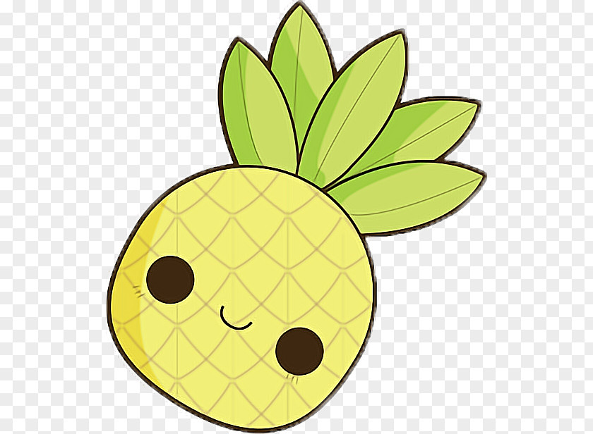Pineapple Drawing Kawaii Tropical Fruit PNG