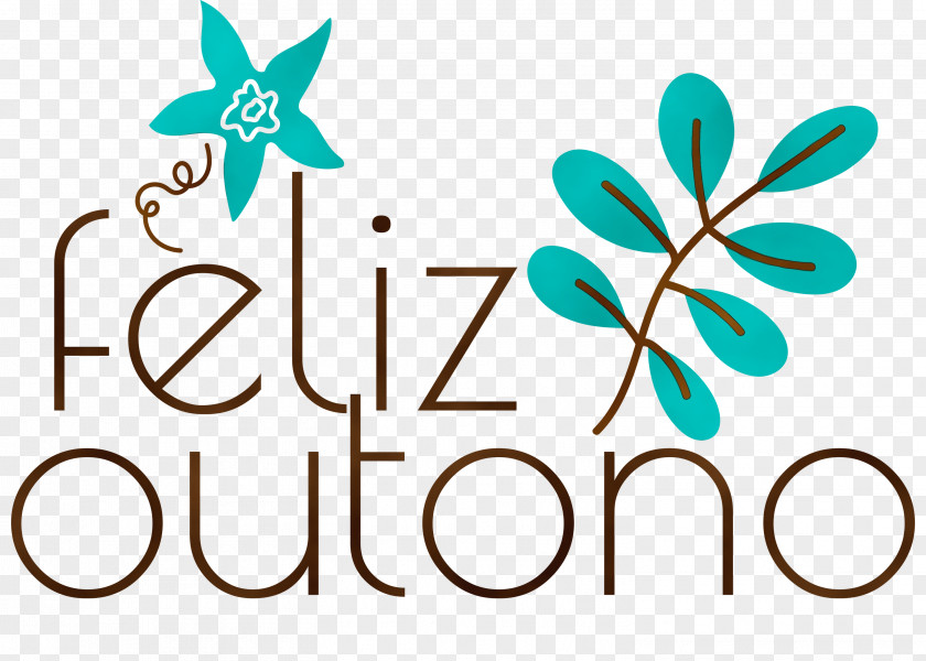 Plant Stem Flower Leaf Logo Teal PNG