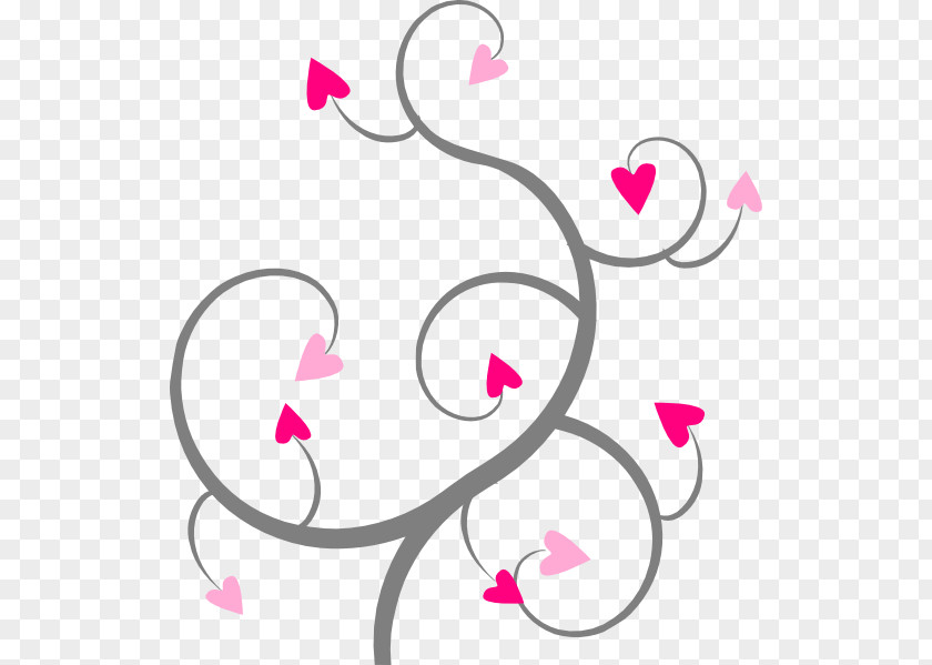 Swirls And Hearts Heart Clip Art PNG