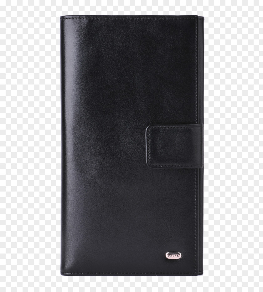 Wallet Leather Conferencier Black M PNG