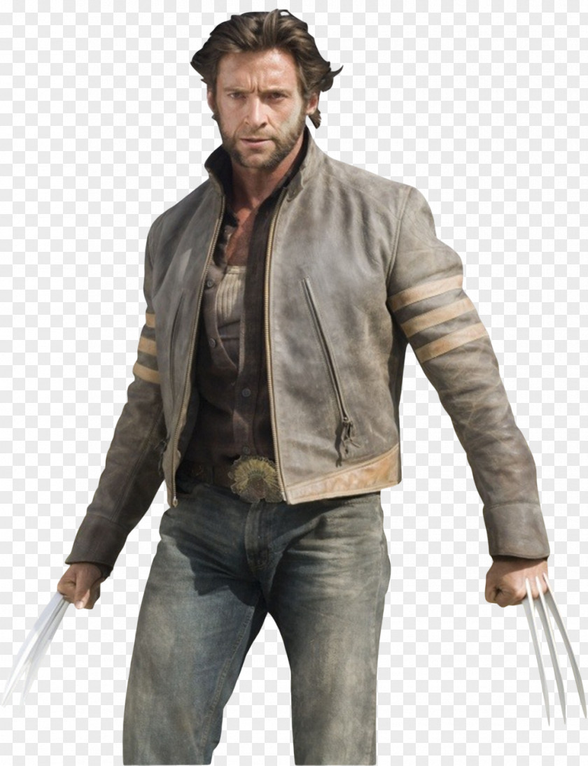 Wolverine Hugh Jackman X-Men Origins: Leather Jacket PNG