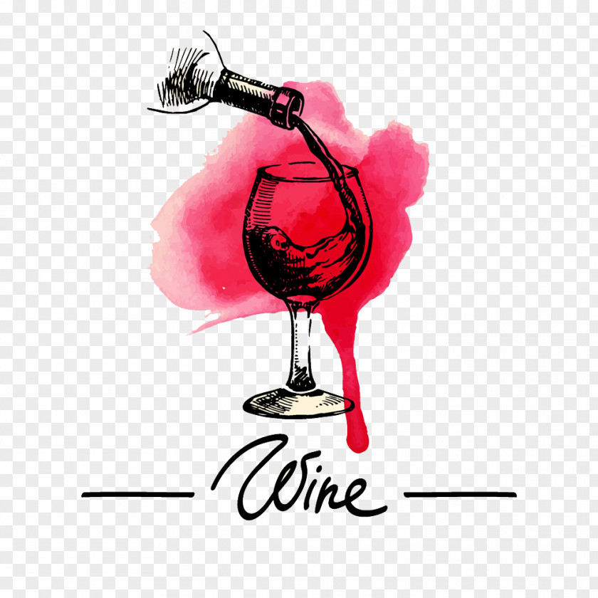 Red Wine Common Grape Vine Drawing Clip Art PNG