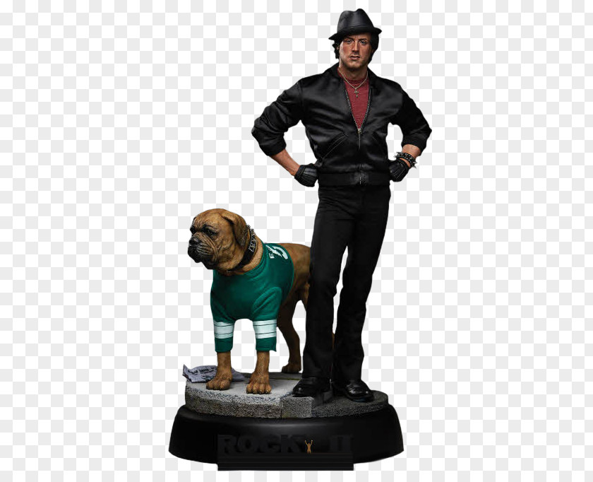 Rocky Balboa Steps Statue Rocky's Dog PNG