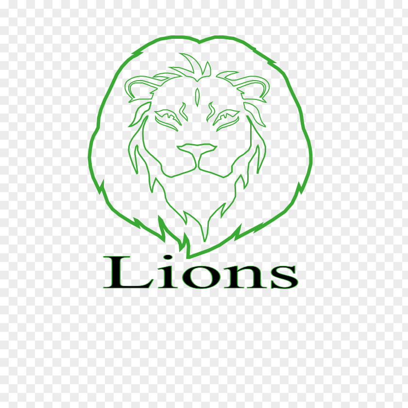 Lion Illustrator Logo Line Art Green Brand Clip PNG