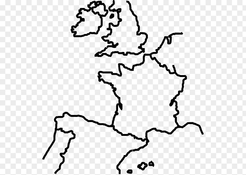 European Dividing Line Western Europe Blank Map Clip Art PNG