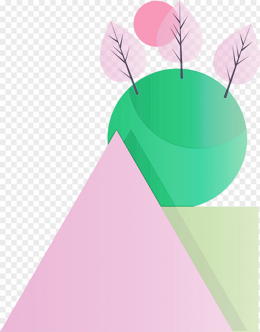 Green Pink Leaf Magenta PNG