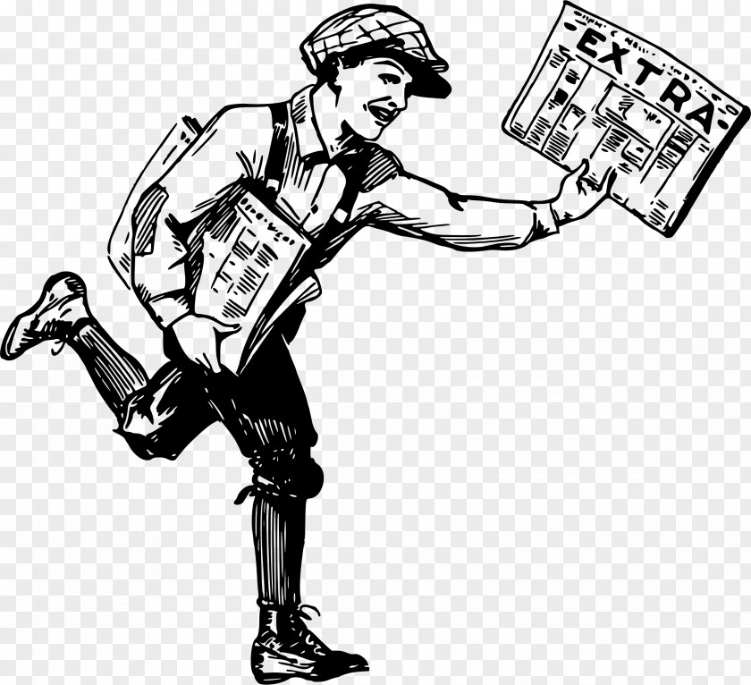 Newspaper Paperboy Drawing Clip Art PNG