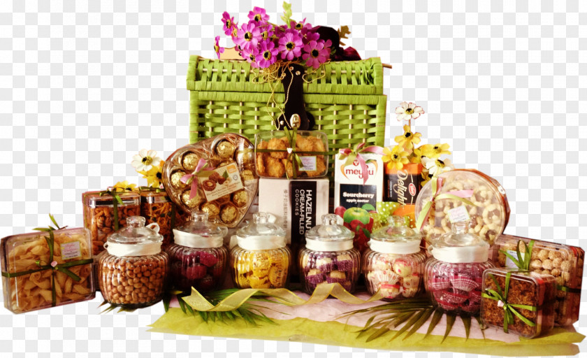 Raya Hamper Food Gift Baskets Pineapple Tart PNG