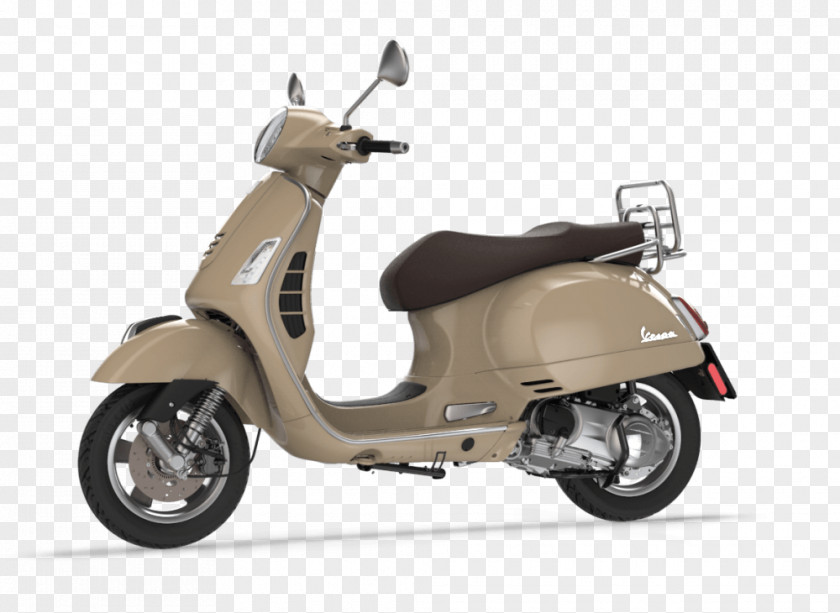 Beige Piaggio Vespa GTS 300 Super Scooter Motorcycle PNG