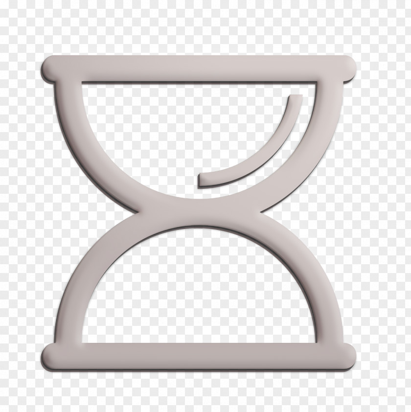 Chair Table Hourglass Icon Office PNG