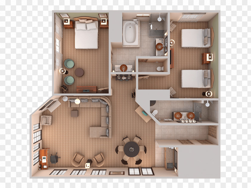 Room Floor Plan Living Suite Dining PNG