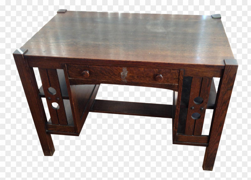 Table Desk Antique Library Mission Style Furniture PNG