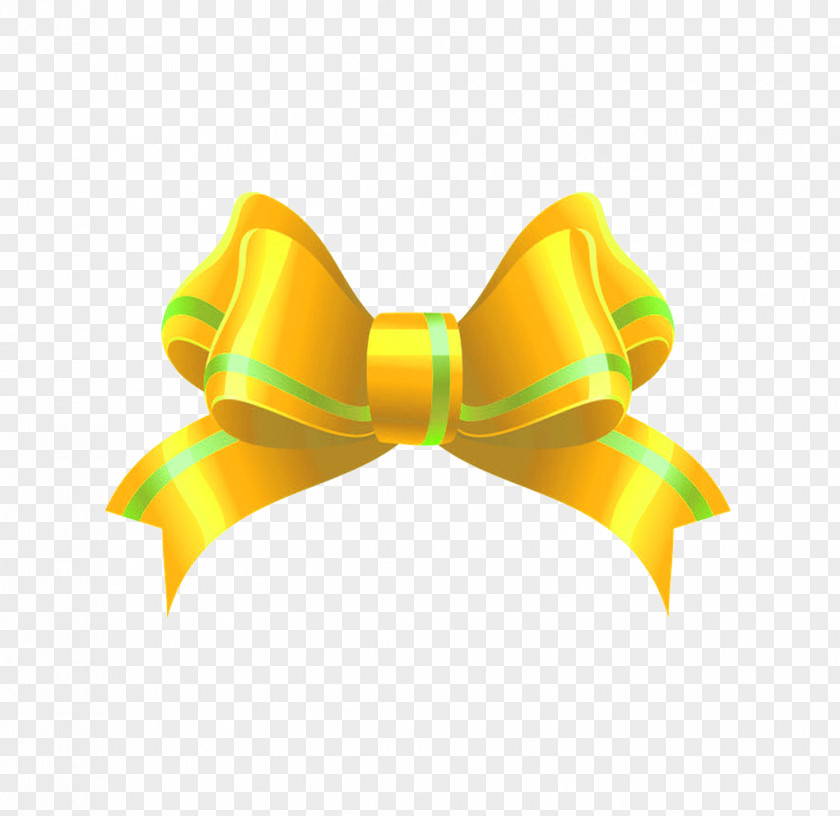 Fine Gold Bows In Kind Yellow PNG