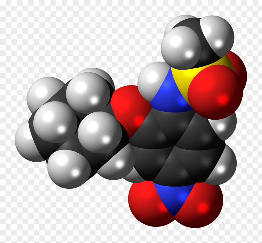 Molecule Para-Nitrophenylphosphate Space-filling Model 4-Nitrophenol Phosphatase PNG