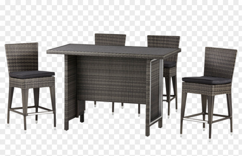 Table Bar Stool Chair Wicker PNG