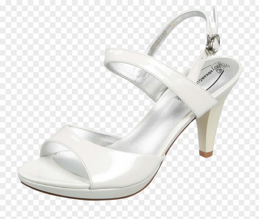 White One With High-heeled Sandals Sandal Footwear Designer PNG