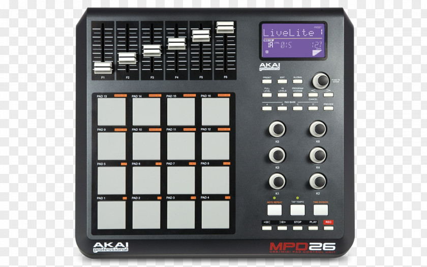 Musical Instruments Akai MPD26 MPD226 MIDI Controllers MPC PNG