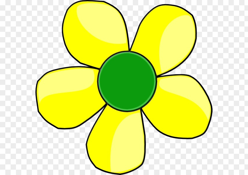 Symbol Flower Yellow Clip Art Green Petal Plant PNG