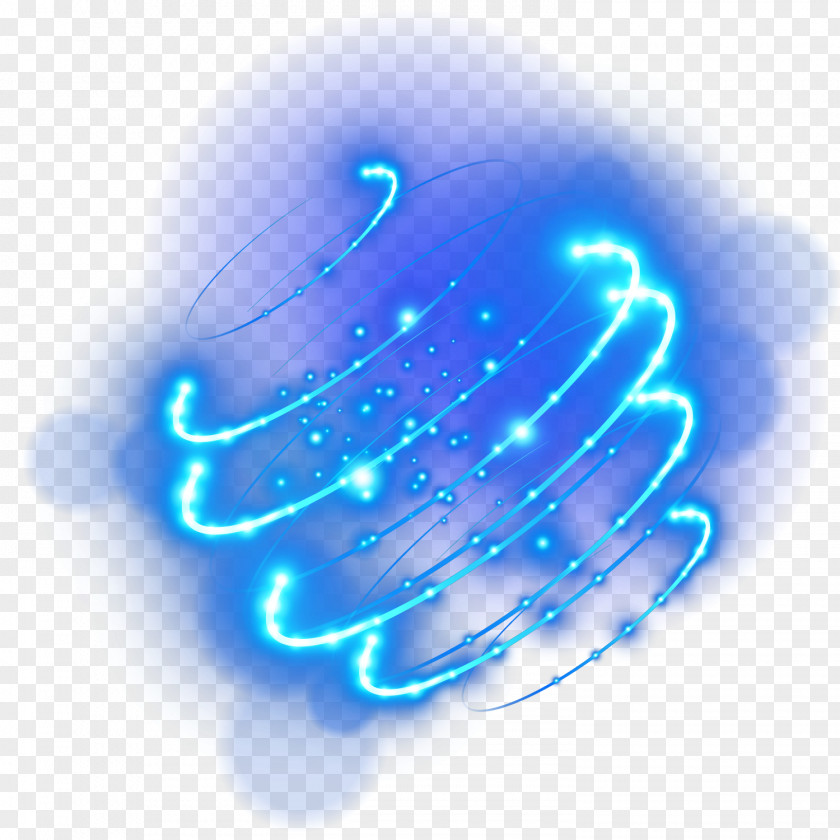 Cool Blue Halo Vector Material Light Computer File PNG