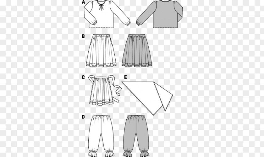 Dress Burda Style Paper Sewing Pattern PNG